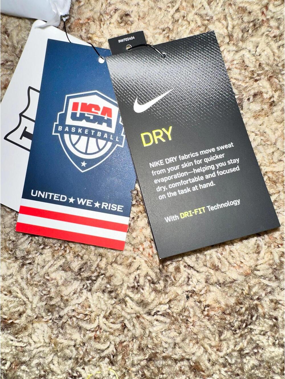 Nike Men's  Basketball Team USA Authentic Tokyo Home White Short Sample - Picture 8 of 11
